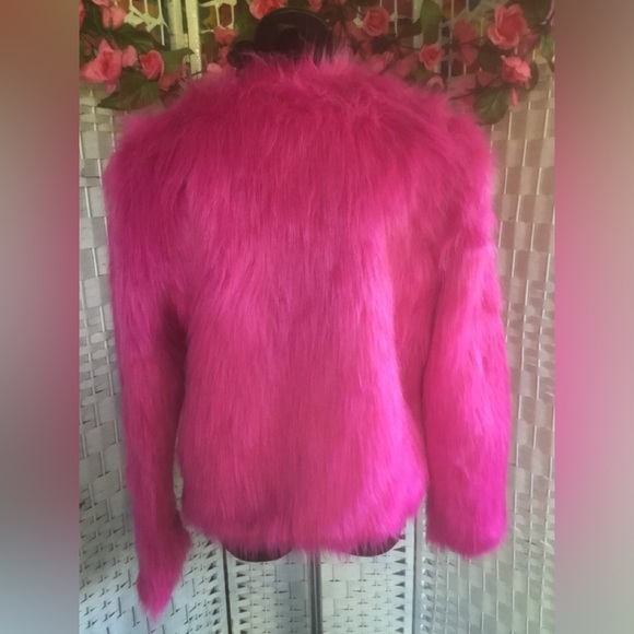 Wenxi Pink Faux Fur Jacket Fuchsia Coat XL 💝 NWT 💖 - Picture 7 of 16